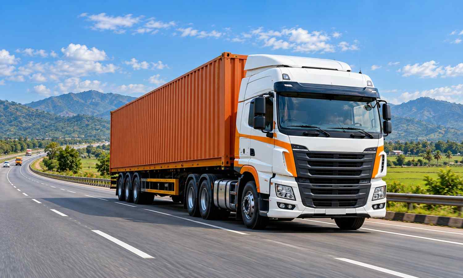 Truck on a national highway